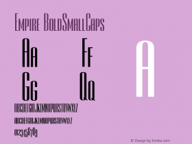 Empire BoldSmallCaps Version 001.000 Font Sample