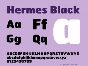 Hermes Black Version 001.000 Font Sample