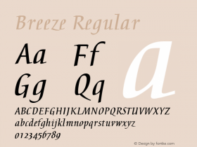 Breeze Regular 001.001 Font Sample