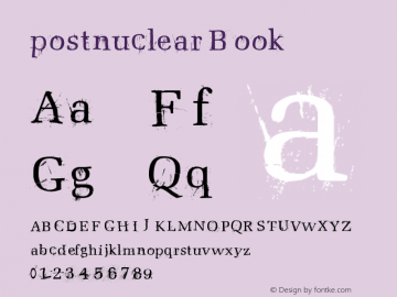 postnuclear Book Version 1.00 May 18, 2005, i Font Sample