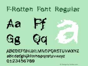 F-Rotten Font Regular Converted from c:\windows\system\FRANKLTE.TF1 by ALLTYPE图片样张