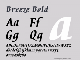 Breeze Bold 001.001 Font Sample