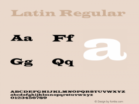 Latin Regular 3.1 Font Sample