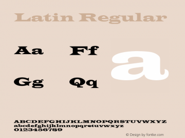 Latin Regular 3.1图片样张