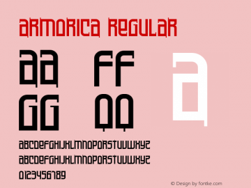 Armorica Regular ver 1.1 Font Sample
