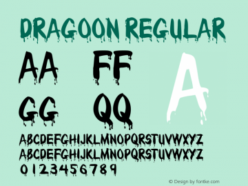 Dragoon Regular Altsys Fontographer 4.0.3 2/6/94 Font Sample