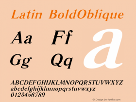 Latin BoldOblique Version 13 - 25.07.2006图片样张