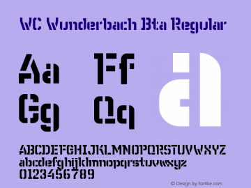 WC Wunderbach Bta Regular Version 1.200;PS 001.002;Core 1.0.38图片样张