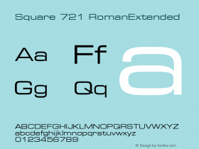 Square 721 RomanExtended Version 003.001图片样张