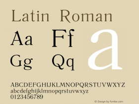 Latin Roman Version 37 - 7.09.2006 Font Sample