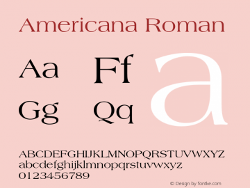 Americana Roman 001.002 Font Sample
