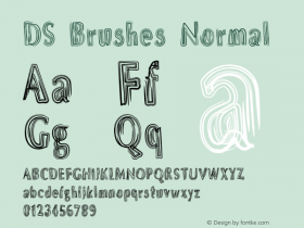 DS Brushes Normal Version 1.0; 2002; initial release Font Sample