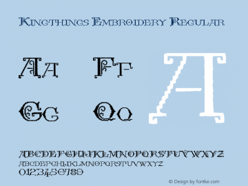 Kingthings Embroidery Regular Version 1.0 November 2005图片样张