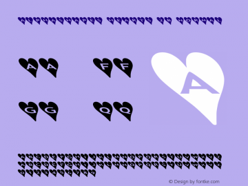 AlphaShapes hearts 2b Normal 1.0 - January 2006 - freeware font图片样张