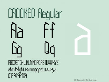 CROOKED Regular Version 1.0 Font Sample