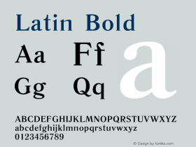 Latin Bold Version 14 - 26.09.2006 Font Sample