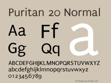 Puritan 20 Normal 2.0a图片样张
