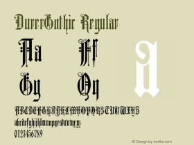 DurerGothic Regular Version 001.000 Font Sample