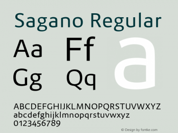 Sagano Regular Version 1.000;PS 001.000;hotconv 1.0.70;makeotf.lib2.5.58329图片样张