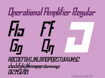 Operational Amplifier Regular OTF 4.000;PS 001.001;Core 1.0.29 Font Sample