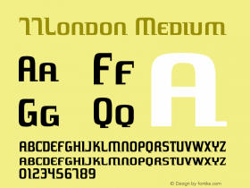 77London Medium Version 001.000 Font Sample