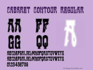 Cabaret Contour Regular Version 001.050图片样张