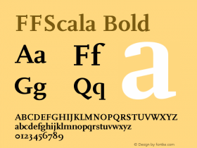 FFScala Bold Version 001.001 Font Sample