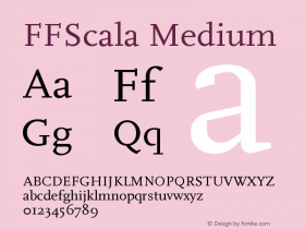 FFScala Medium Version 001.001 Font Sample