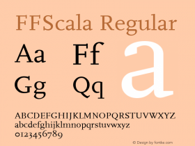 FFScala Regular Altsys Metamorphosis:9/17/98 Font Sample