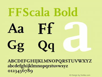 FFScala Bold 001.001 Font Sample