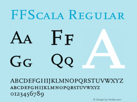 FFScala Regular 001.001 Font Sample