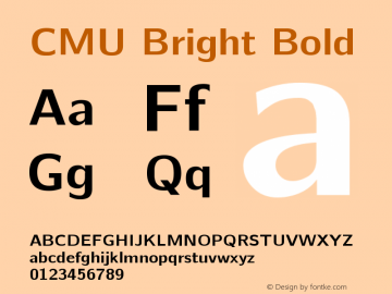 CMU Bright Bold Version 0.7.0图片样张