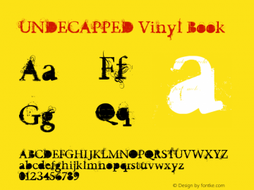 UNDECAPPED Vinyl Book Version 1.00 March 6, 2006, Font Sample