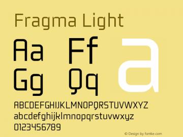 Fragma Light Unknown Font Sample