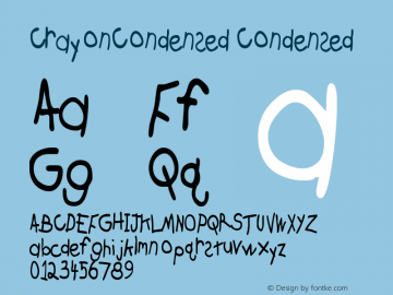 CrayonCondensed Condensed Version 001.000图片样张