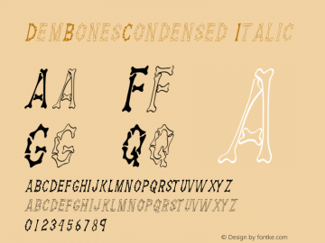 DemBonesCondensed Italic Rev. 003.000图片样张