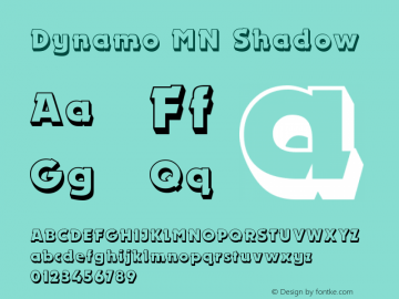 Dynamo MN Shadow Version 001.003 Font Sample