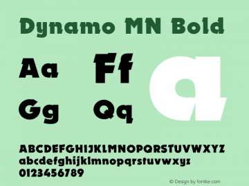 Dynamo MN Bold 001.003 Font Sample