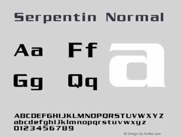 Serpentin Normal 3.1 Font Sample