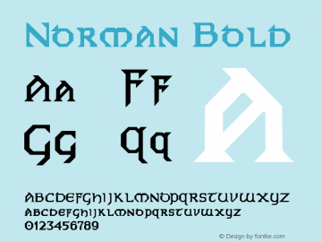 Norman Bold 1.0/1995: 2.0/2001 Font Sample