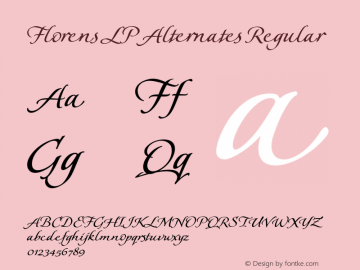 Florens LP Alternates Regular 001.000 Font Sample