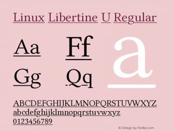 Linux Libertine U Regular Version 2.2.2图片样张