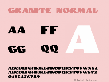 Granite Normal 3.1 Font Sample