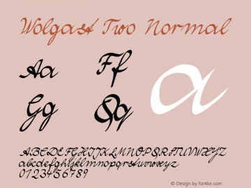 Wolgast Two Normal Version 001.001 Font Sample