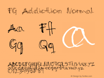 FG Addiction Normal Version 001.000 Font Sample