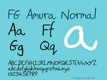 FG Amura Normal Version 001.000 Font Sample