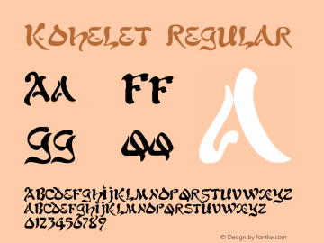 Kohelet Regular Version 001.000 Font Sample