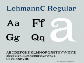 LehmannC Regular Version 001.000 Font Sample