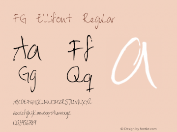 FG Ellifont Regular Version 001.000 Font Sample