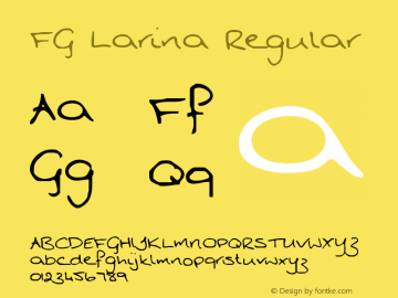 FG Larina Regular Version 001.000图片样张